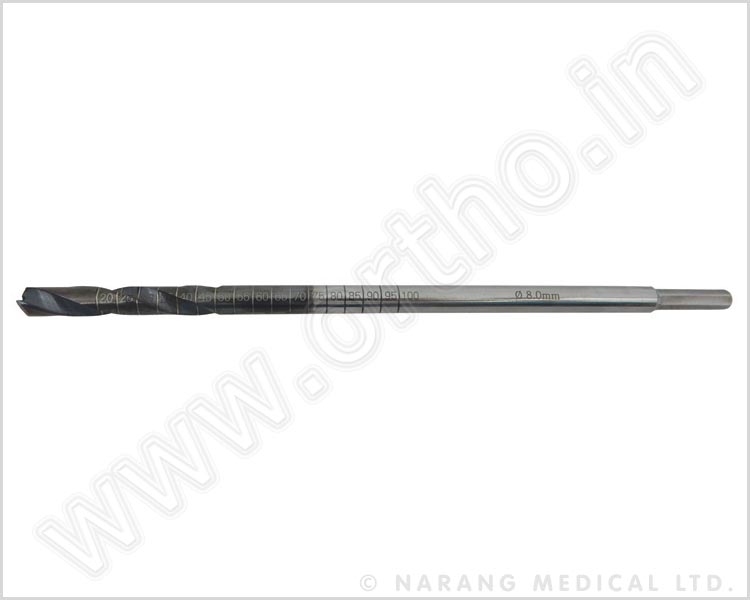 600.08-8 - Cannulated Tibial Reamer, Dia.8.0mm