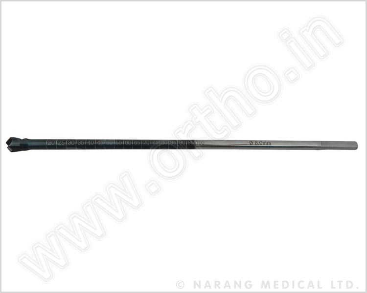 600.09-8 - Cannulated Femoral Flowertip Reamer, Dia.8.0mm