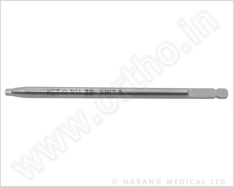Q.301.20 - Screwdriver Rod Hex for 3.5mm screw